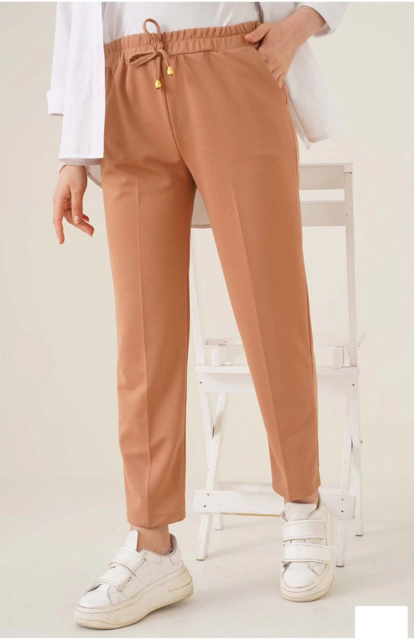 Luviroli Kadın Tam Kalıp Basic Eşofman Pantolon - Kahverengi
