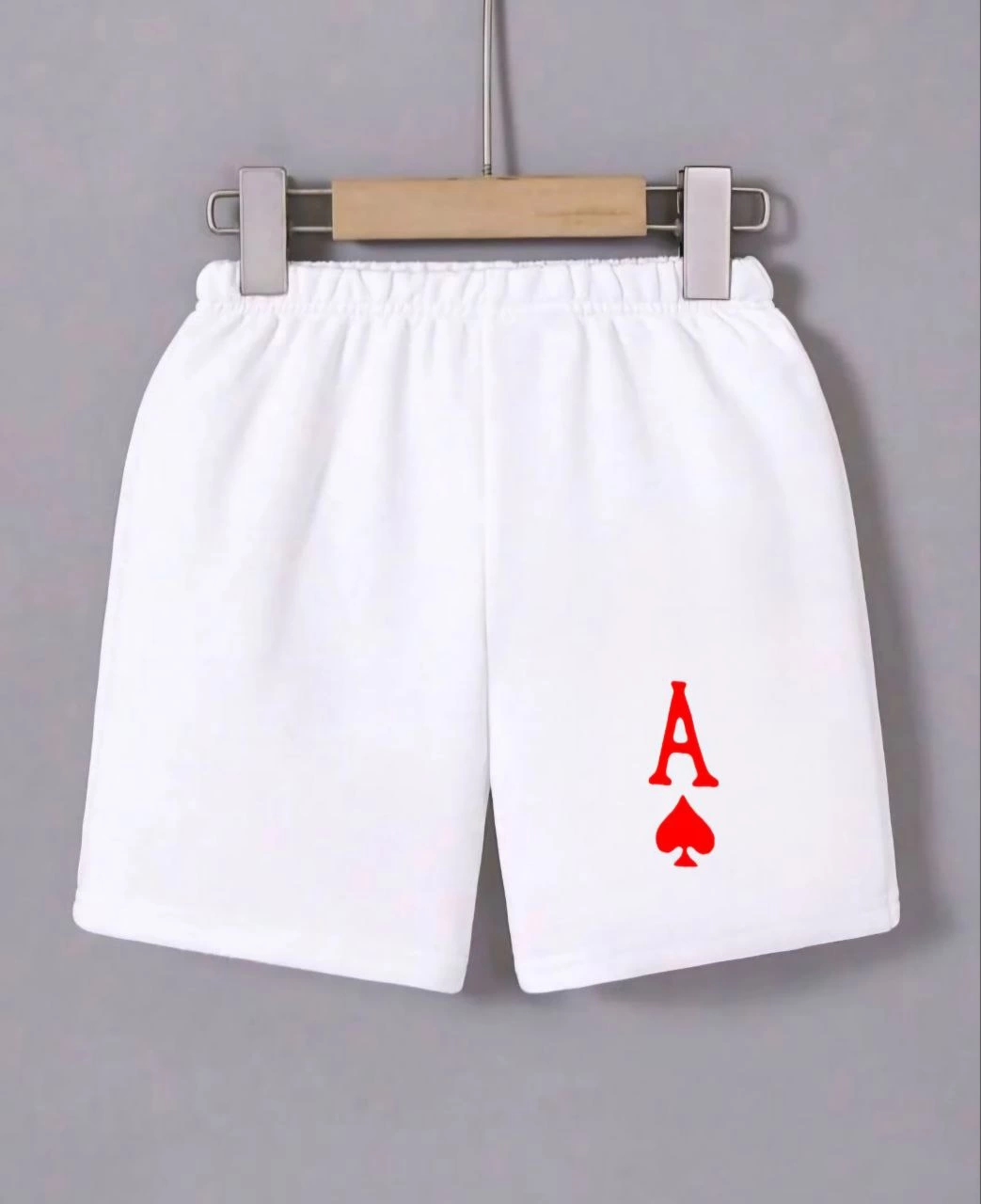 Luviroli Kadın Beli Lastikli Baskılı Mini Şort - Beyaz