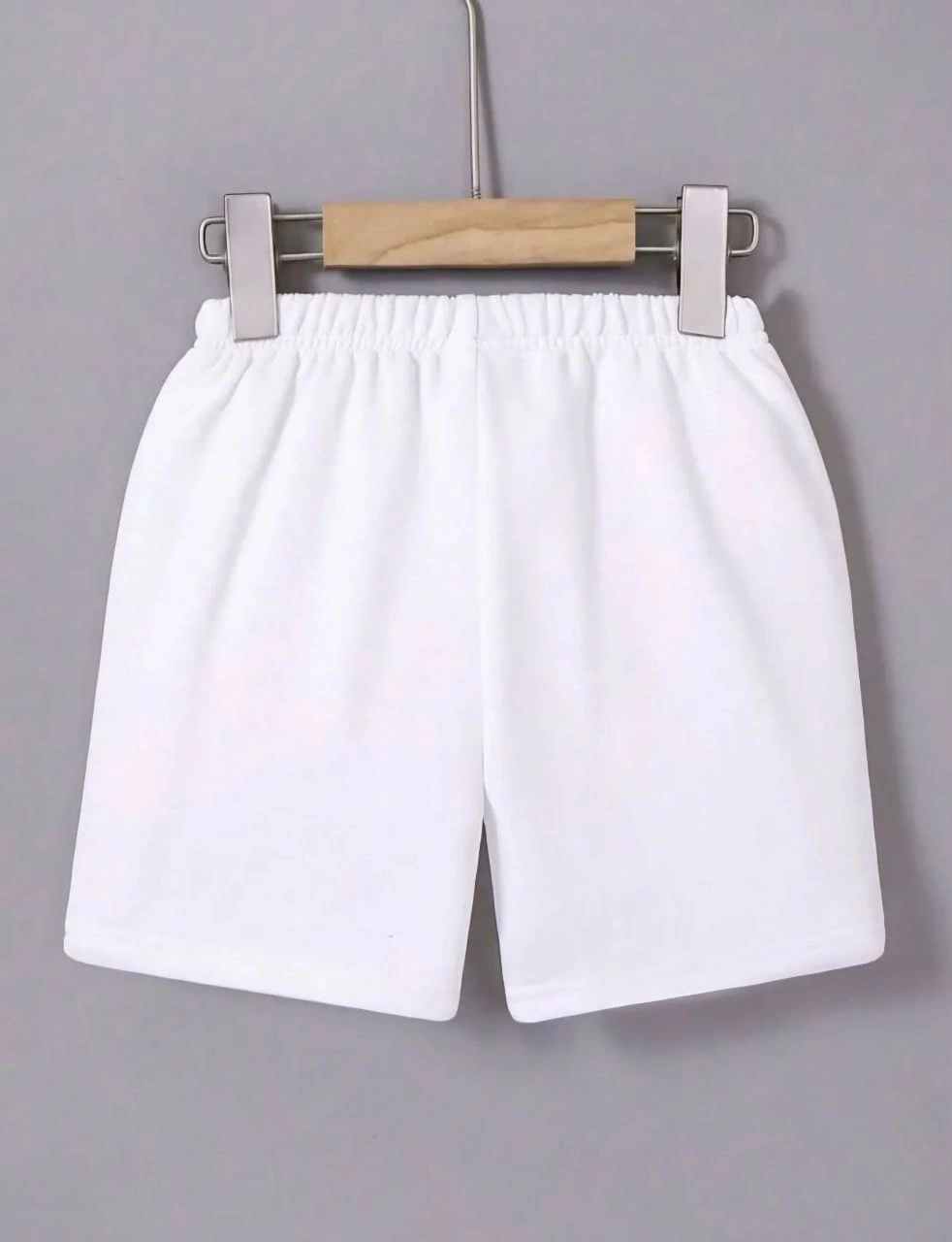 Luviroli Kadın Beli Lastikli Mini Düz Şort - Beyaz