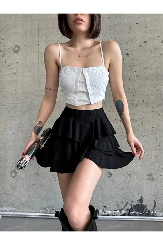 Luviroli Kadın Mykonos Basic Etek - Siyah