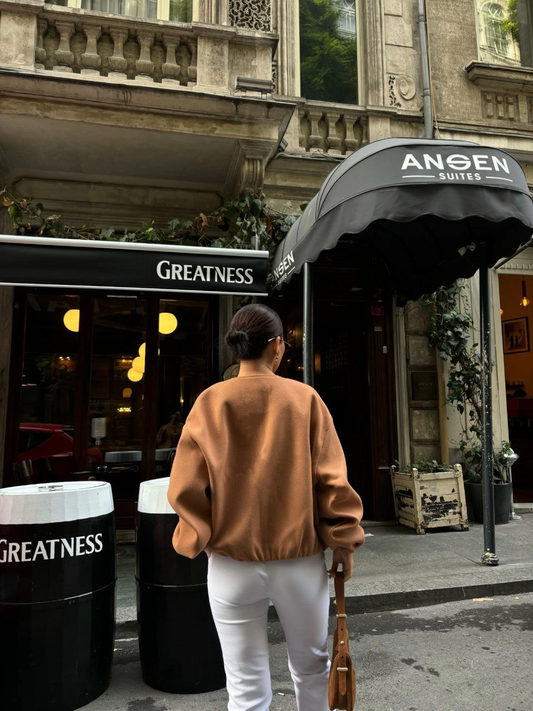 Luviroli Kaşe Kaşmir Fermuarlı CEKET - Kahve